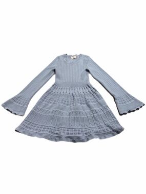 Y2K Vintage Willow & Wind Mixed Knit Sweater Dress (Baby Blue) Size Large